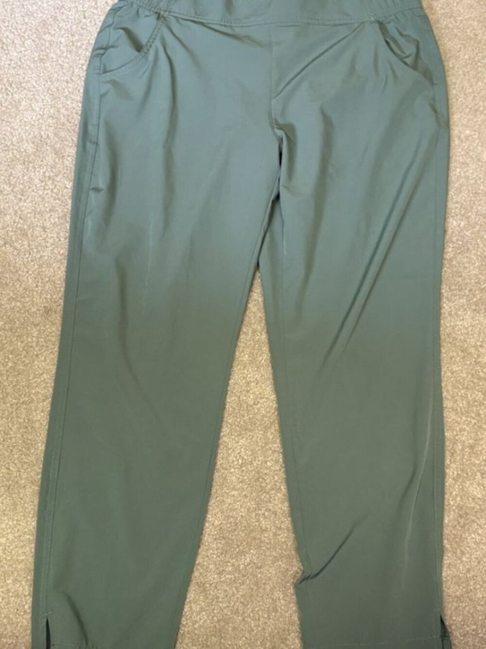 EDDIE BAUER Traveler Ankle Pants Womens UPF 50 Outdoor Green Lightweight Size L